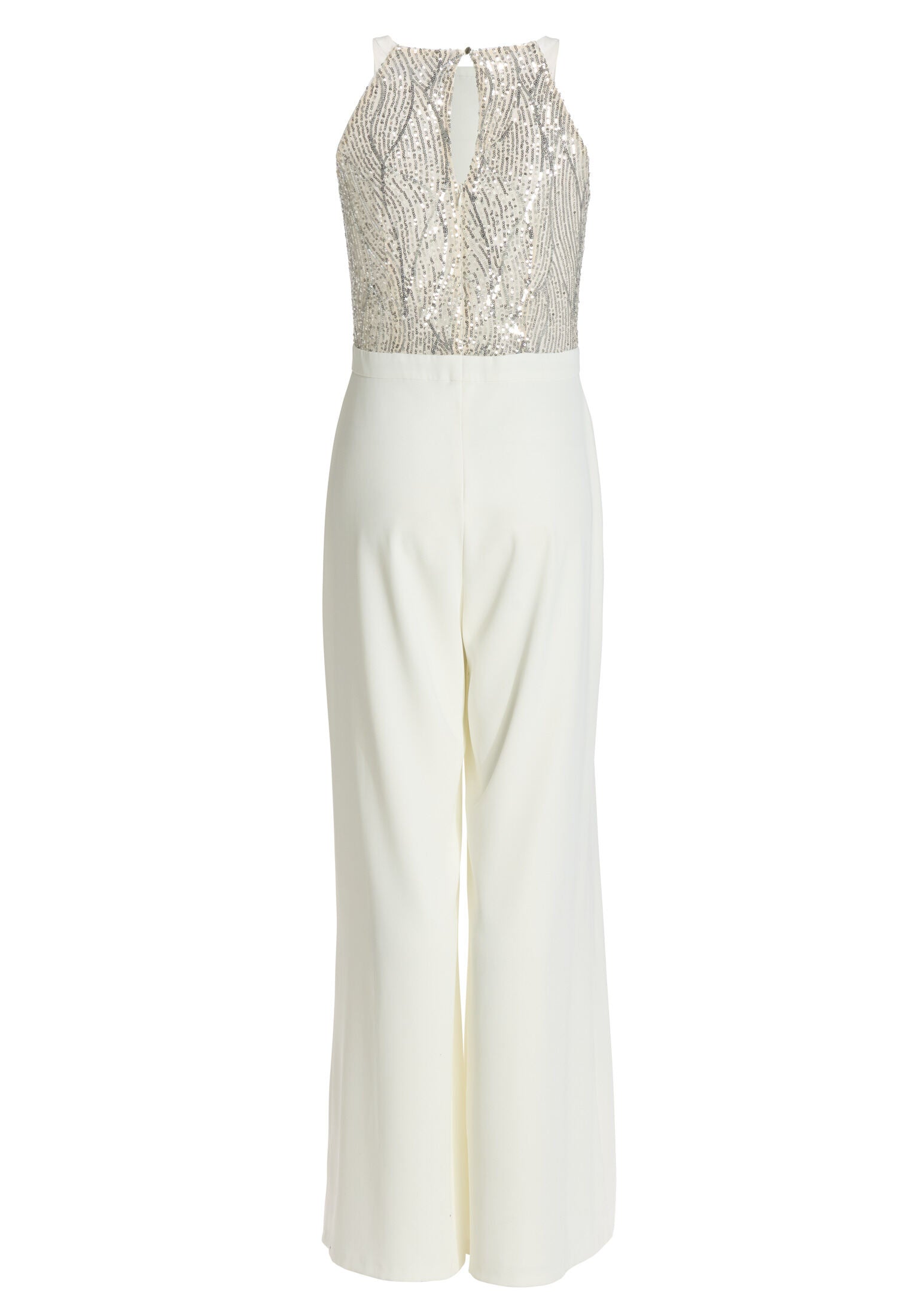 Jumpsuit mit amerikanischem Ausschnitt und besticktem Oberteil