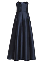 Abendkleid aus edlem Twill mit Korsage Oberteil