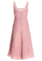 Cocktailkleid aus Blütenstoff mit Karree-Ausschnitt