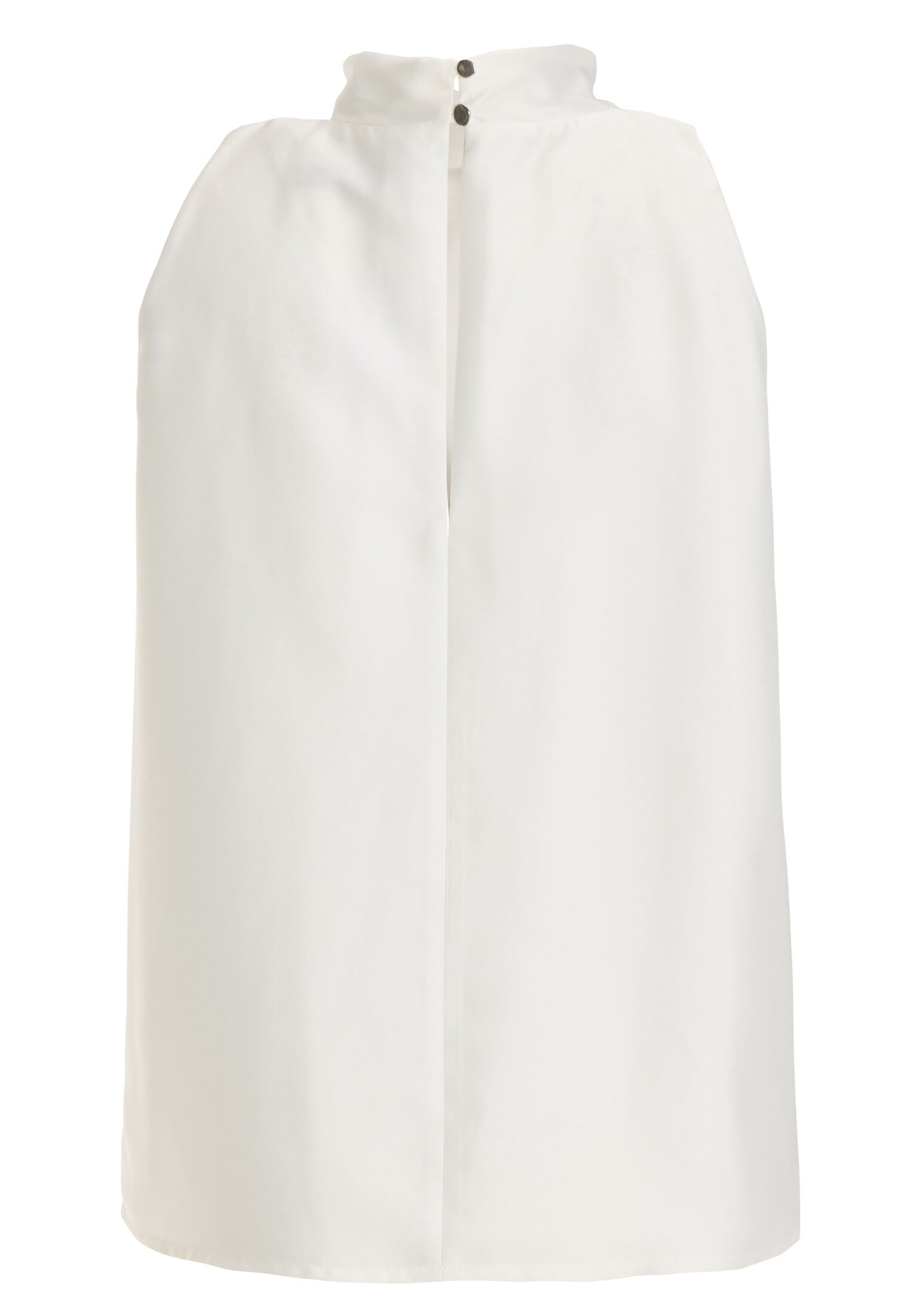 Ärmelloses Top aus nachhaltigem Satin mit Drapierung am Kragen