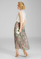 Ärmelloses Top aus nachhaltigem Satin mit Drapierung am Kragen