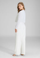 Kurze Jacke aus Stretch Denim mit aufgesetzten Taschen