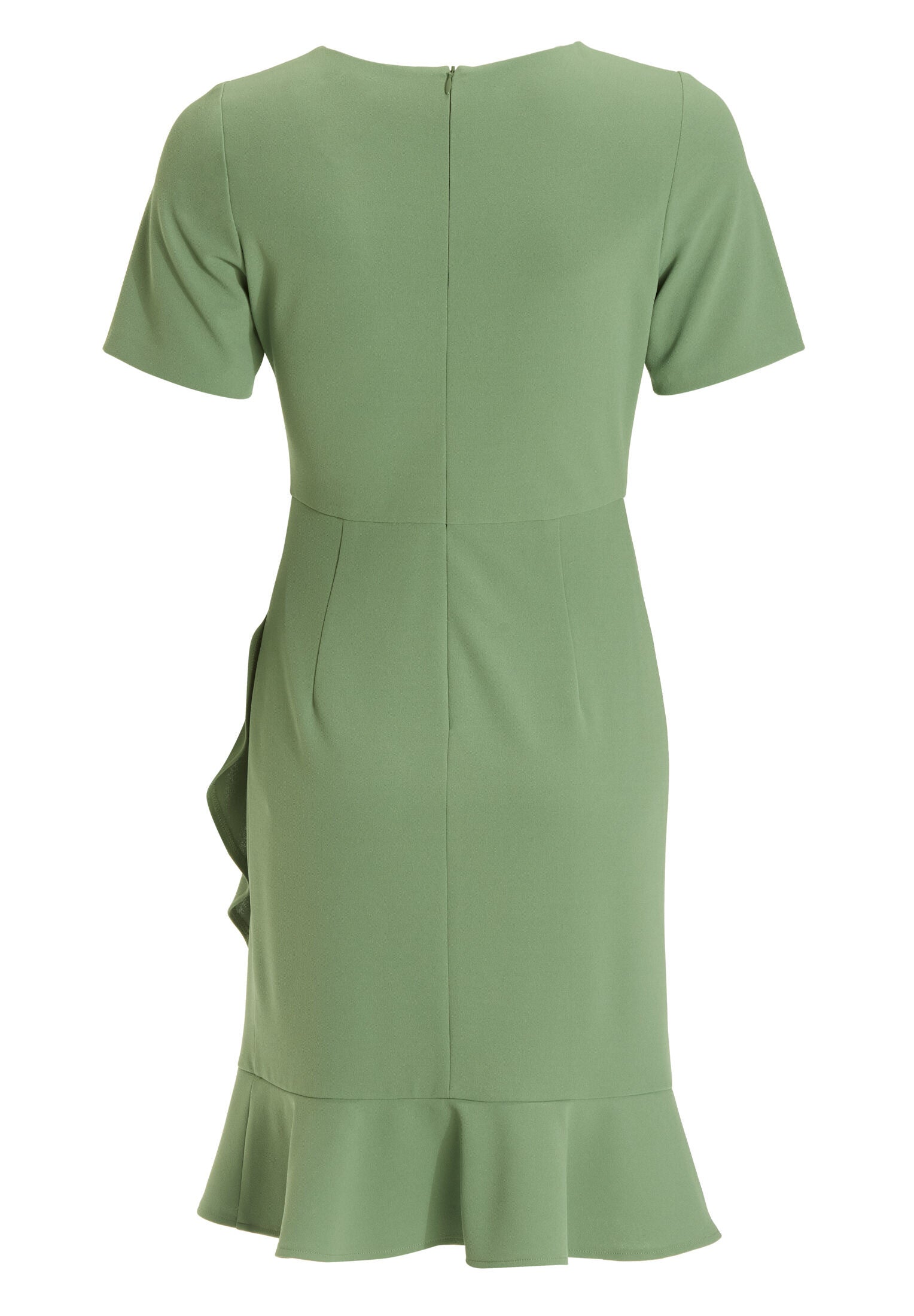 Cocktailkleid aus Crepe Jersey mit Volant am Saum