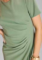 Cocktailkleid aus Crepe Jersey mit Volant am Saum