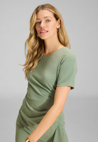 Cocktailkleid aus Crepe Jersey mit Volant am Saum