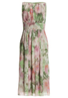 Cocktailkleid aus bedrucktem Chiffon mit Taillenpasse