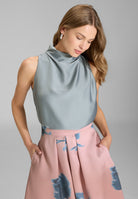 Faltenrock aus bedrucktem Twill